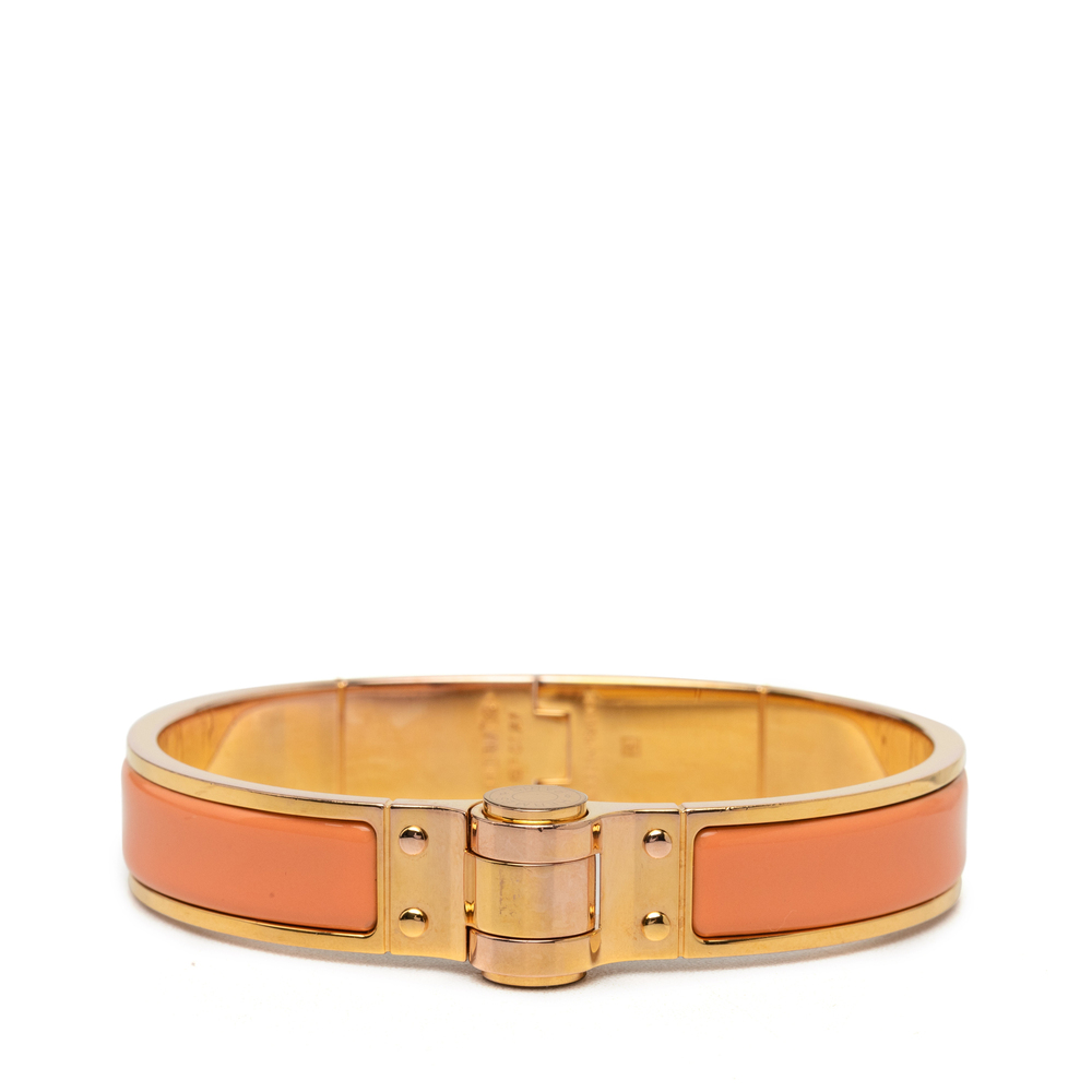 Pre-Loved Hermes Narrow Enamel Hinge Bracelet PM